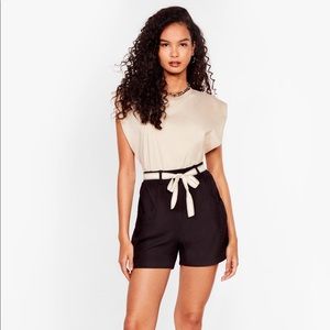 Nasty Gal Linen Shorts w/ belt